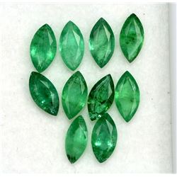 Natural Emerald 6x3 MM Marquise Cut Green Loose Gemstone 100 Pieces Lot