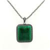 Image 1 : MALACHITE GEMSTONE SILVER PLATED PENDANT