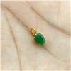 Image 1 : NATURAL GREEN EMERALD GEMSTONE 14 KT YELLOW GOLD HANDMADE PENDANT JEWELRY 2.75CT