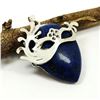 Image 1 : LAPIS LAZULI GEMSTONE ANTIQUE DESIGN PENDANT