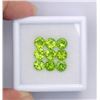 Image 2 : Peridot Gemstone 6x6mm Round Cut Loose 15 Pieces Lot