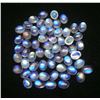 Image 2 : BLUE FIRE RAINBOW MOONSTONE 9X7 MM OVAL CABOCHON LOOSE GEMSTONE 50 PIECES LOT