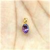 Image 1 : NATURAL AMETHYST GEMSTONE 14 KT YELLOW GOLD HANDMADE PENDANT JEWELRY 2.90 Cts
