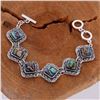 Image 1 : ABALONE SHELL GEMSTONE SILVER PLATED HANDMADE BRACELET