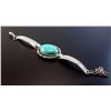 Image 2 : Turquoise Gemstone Silver Plated Handmade Bracelet