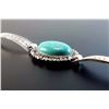 Image 3 : Turquoise Gemstone Silver Plated Handmade Bracelet