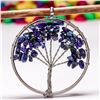 Image 1 : LAPIS LAZULI GEMSTONE TREE OF LIFE CHARM SILVER PLATED PENDANT JEWELRY