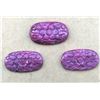 Image 1 : Beautiful Carved Ruby Oval Shape Gemstone 3 Piece Lot