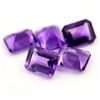 Image 1 : Amethyst Octagon Cut 12x10mm Loose Gemstone 6 Pieces Lot
