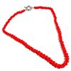 Image 2 : NATURAL RED CORAL GEMSTONE NECKLACE