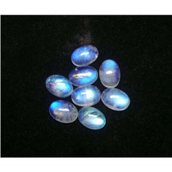 BLUE FIRE RAINBOW MOONSTONE 11X9 MM OVAL CABOCHON LOOSE GEMSTONE 50 PIECES LOT