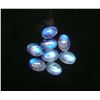 Image 1 : BLUE FIRE RAINBOW MOONSTONE 11X9 MM OVAL CABOCHON LOOSE GEMSTONE 50 PIECES LOT