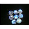 Image 2 : BLUE FIRE RAINBOW MOONSTONE 11 MM ROUND CABOCHON LOOSE GEMSTONE 20 PIECES LOT