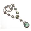 Image 2 : Abalone Shell Gemstone Silver Plated Necklace