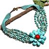 Image 1 : TURQUOISE GEMSTONE NECKLACE JEWELRY