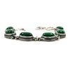 Image 3 : MALACHITE GEMSTONE SILVER PLATED BRACELET