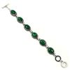 Image 4 : MALACHITE GEMSTONE SILVER PLATED BRACELET