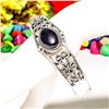Image 2 : BLACK STAR GEMSTONE SILVER PLATED  BRACELET BANGLE