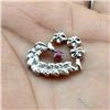 Image 2 : RED RUBY GEMSTONE 92.5 STERLING SILVER HEART HANDMADE PENDANT