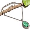 Image 2 : MALACHITE GEMSTONE SILVER PLATED PENDANT