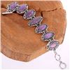 Image 2 : AMETHYST GEMSTONE SILVER PLATED HANDMADE BRACELET