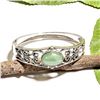 Image 1 : JADEITE GEMSTONE SILVER PLATED  BRACELET BANGLE
