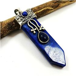 LAPIS LAZULI GEMSTONE ANTIQUE DESIGN PENDANT