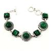 Image 2 : MALACHITE GEMSTONE SILVER PLATED BRACELET