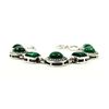Image 3 : MALACHITE GEMSTONE SILVER PLATED BRACELET