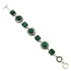 Image 4 : MALACHITE GEMSTONE SILVER PLATED BRACELET