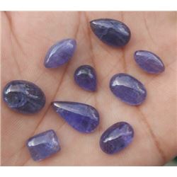 Tanzanite Gemstone Mix Cabochon Loose 9 Pieces Lot