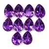 Image 1 : Amethyst Pear Cut 8x10mm Loose Gemstone 100 Pieces Lot