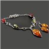 Image 3 : BALTIC AMBER GEMSTONE SILVER PLATED HANDMADE NECKLACE WITH EARRINGS