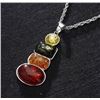 Image 1 : BALTIC AMBER GEMSTONE SILVER PLATED PENDANT JEWELRY