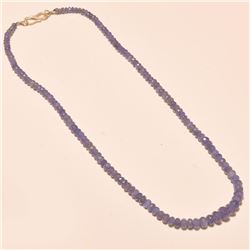 Tanzanite Gemstone Round Cut Beads Necklace