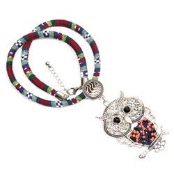 Multicolored Gemstone Silver Plated Necklace