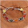Image 2 : BALTIC AMBER GEMSTONE SILVER PLATED HANDMADE BRACELET