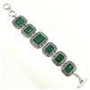 Image 4 : MALACHITE GEMSTONE SILVER PLATED BRACELET