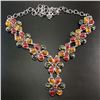 Image 2 : BALTIC AMBER GEMSTONE SILVER PLATED HANDMADE NECKLACE