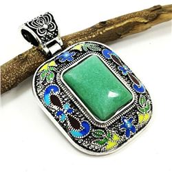 JADEITE GEMSTONE ANTIQUE DESIGN PENDANT