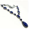 Image 3 : LAPIS LAZULI GEMSTONE SILVER PLATED BLUE NECKLACE