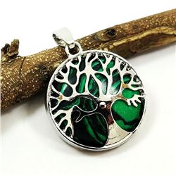 MALACHITE GEMSTONE TREE OF LIFE DESIGN PENDANT