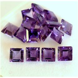 Amethyst Square Cut 5x5mm Loose Gemstone 100 Pieces Lot