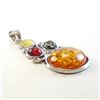 Image 2 : BALTIC AMBER GEMSTONE SILVER PLATED PENDANT JEWELRY