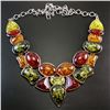Image 2 : BALTIC AMBER GEMSTONE SILVER PLATED HANDMADE NECKLACE