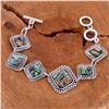 Image 1 : ABALONE SHELL GEMSTONE SILVER PLATED HANDMADE BRACELET