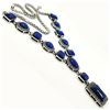 Image 3 : LAPIS LAZULI GEMSTONE SILVER PLATED BLUE NECKLACE