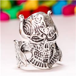 FASHION GOTHIC PUNK SKULL DESIGN SILVER PLATED RING SIZE 10
