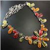 Image 1 : BALTIC AMBER GEMSTONE SILVER PLATED HANDMADE NECKLACE