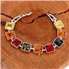Image 2 : BALTIC AMBER GEMSTONE SILVER PLATED HANDMADE BRACELET